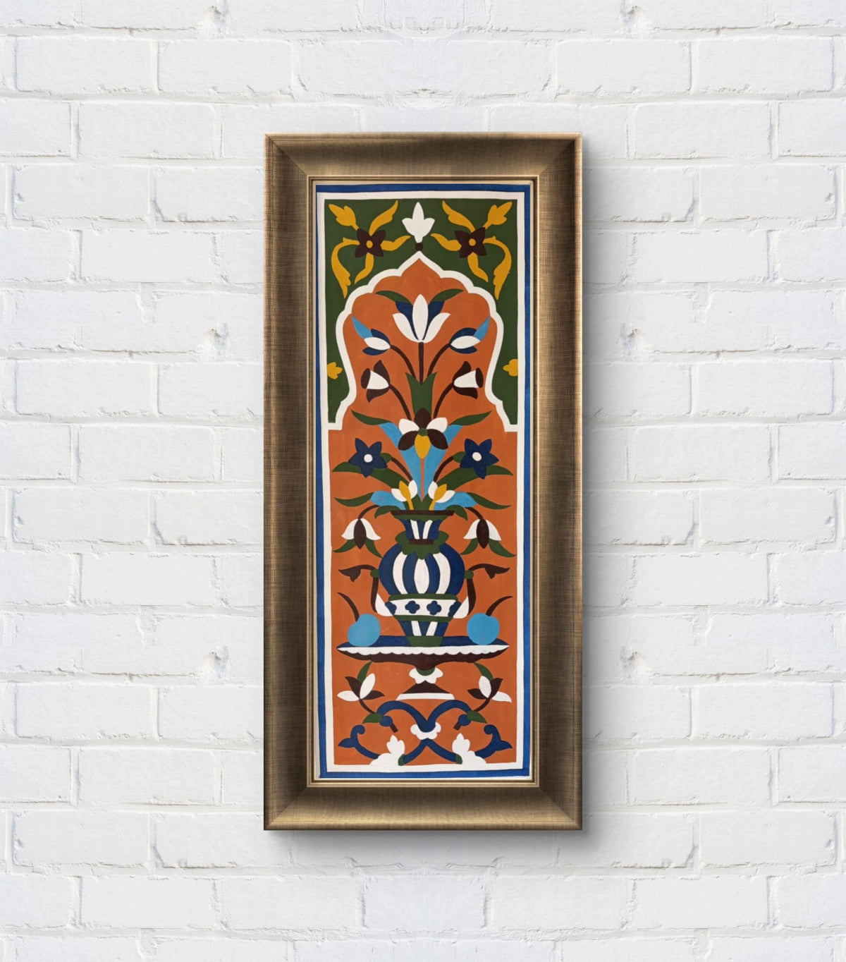 Mughal Floral Wall Art – Handcrafted Traditional Frame Decor