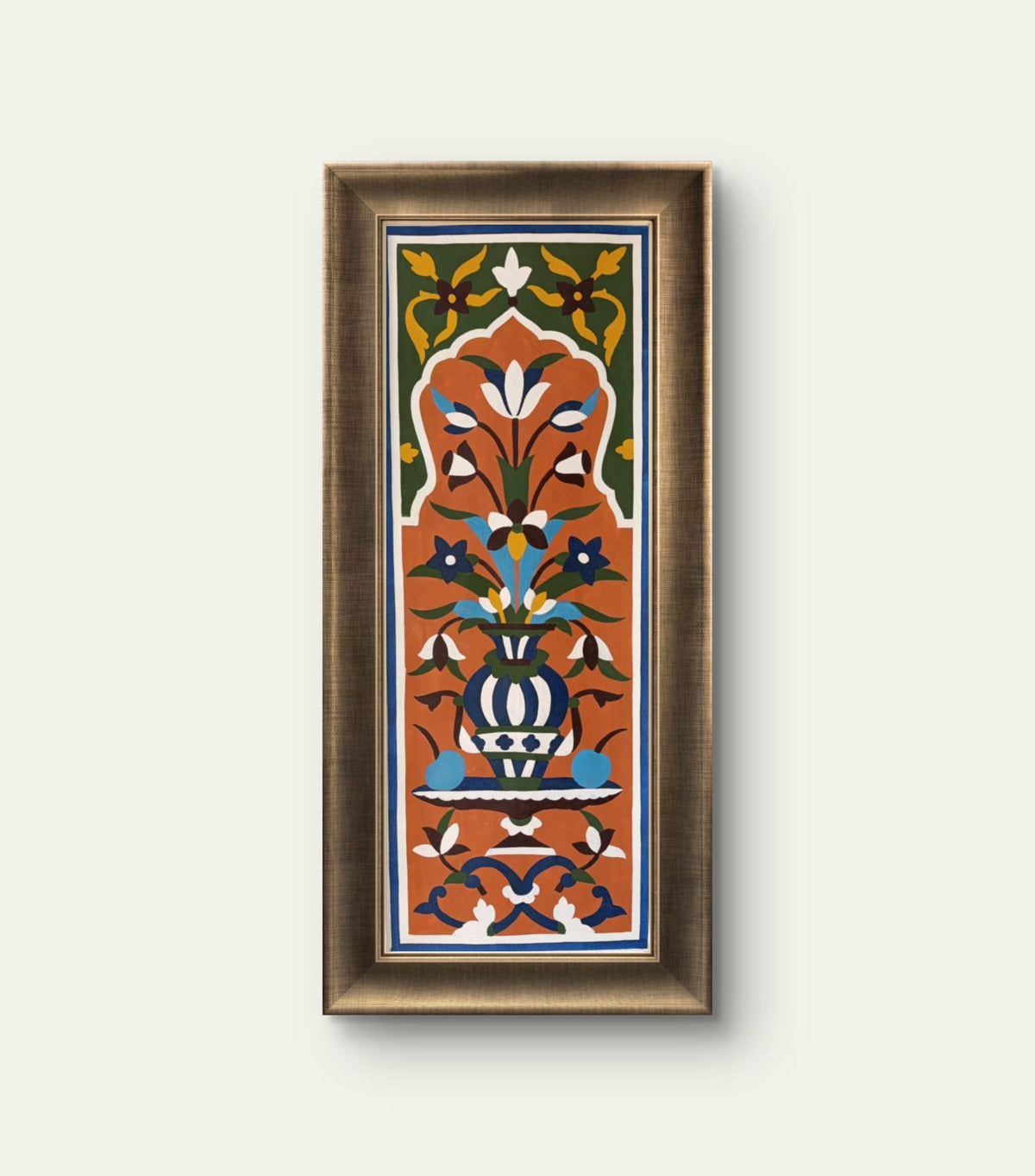 Mughal Floral Wall Art – Handcrafted Traditional Frame Decor