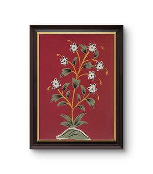 Floral art on textured paper