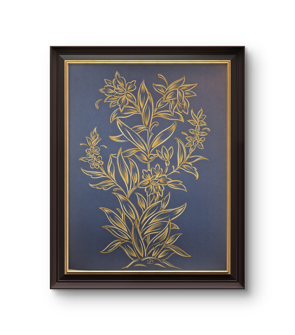 Floral fresco wall art